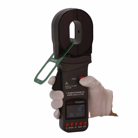 Upgraded FR2000C LCD digital display counting automatic range clamp meter for ground resistance test