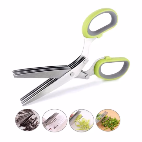 Vegetables Cutting Multipurpose Herb Professional 5 Blades 6 In 1 Stainless Steel Kitchen Herb Scissors