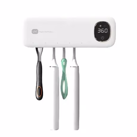 Wall-mounted Toothbrush Wind Drying UVC LED Toothbrush Sanitizer for Home Waterproof Bathroom Accessories