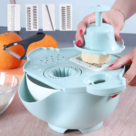 whole sell multifunction vegetable &amp; fruit mini wonder kitchen Magic grater7 in 1 kitchen gr cutting,draining,juicing grinder