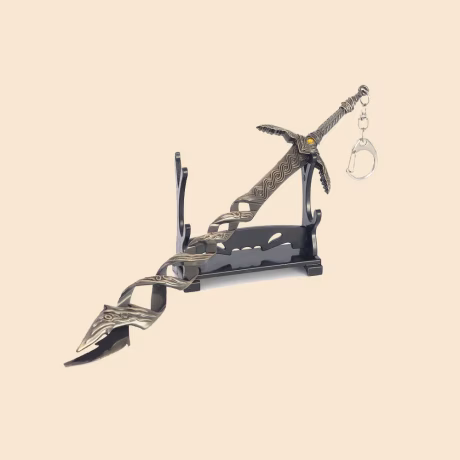 Wholesale Zinc Alloy Spear Toy The Same Game keychain HUNTING PRAYING TO GOD THE BIG SWORD