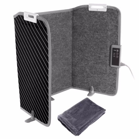 Winter hot selling black and grey color home heaters health care far infrared electric heater portable heat pad