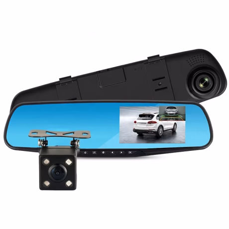 with Night Vision Dashcam Dual Lens Auto Camara Video Recorder Rearview mirror camera with 1080p HD Car Black Box
