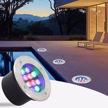 12W LED Garden Buried Light IP66 Waterproof AC12/24V Outdoor Recessed Underground Light Step Backyard Round Landscape Lamp