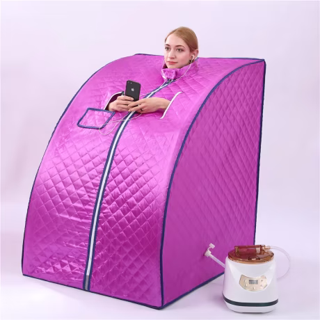 2021 Indoor Steam Sauna Rooms with 2 Liters Steamer Herbal Spa Tent Body Detox Slimming US EU Plug