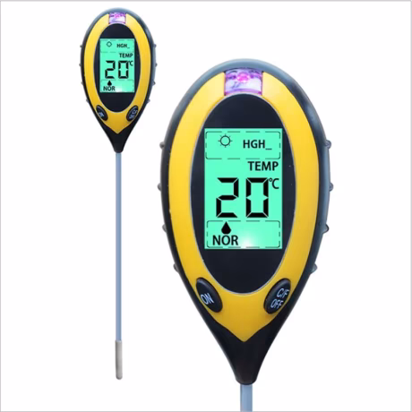 4 in 1 High Precision LCD Digital display soil ph Tester Temperature and humidity meter for Garden Plants and Awns