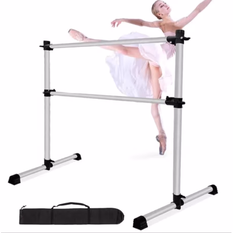 4feet Aluminium Alloy Ballet Barre Portable Double Freestanding Ballet Barre