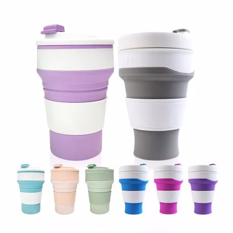 500ml large capacity gobelet pliable Outdoor Sports Portable Folding Water Cup colapsable cup silicone foldable cup