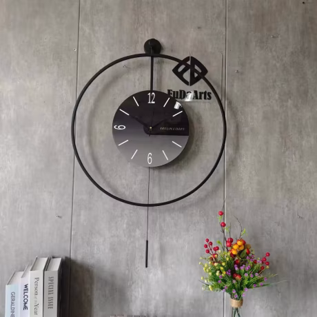 70*79 pendulum products 2024 Modern wall clock Metal living room dining room Bedroom hotel Simple fashion creative wall clock