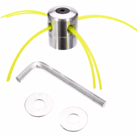 Aluminum Grass Trimmer Head With 4 Lines Brush Cutter Head Lawn Mower Accessories Cutting Line Head for Strimer Replacement