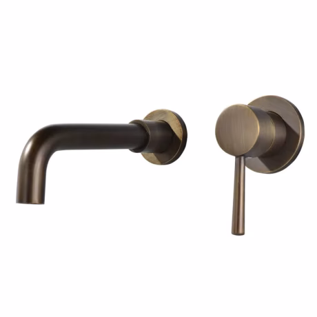 Antique Brass Hot Cold Mixer Basin Faucet Single Handle Bathroom Faucet