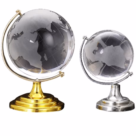 Antique globes earth globe world map stain steel stainless steel base desk decoration globe