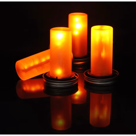 Aolaigle Holiday Lighting Solar Mason Jar Light With The Flickering Flame Effect Garden Wedding Decoration Solar Light Gifts
