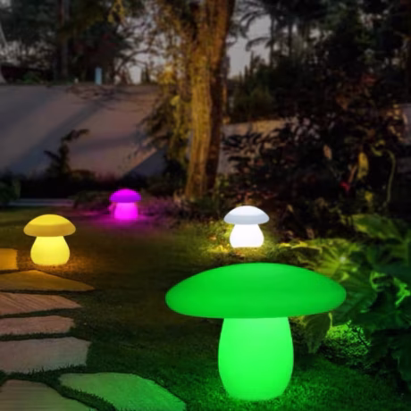 Bedside Mushroom Night Lamp Decoration Shopping Mall Pink Mushroom Motif Light Colorful Atmosphere Lawn Lamps