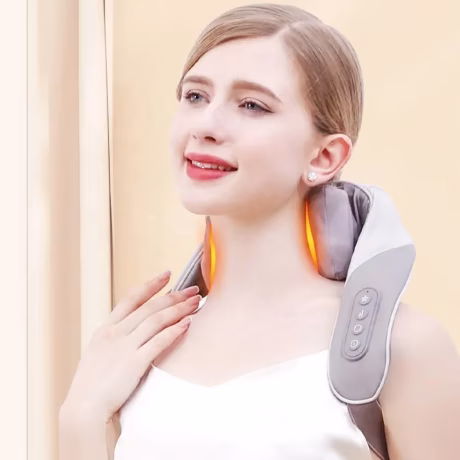best selling Heating chiropractic back massager relax pain relief neck and shoulder Massager pillow
