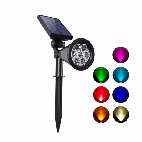 bracket solar light warm abs smd 5050 3w RGB led solar panel lawn lamp ip65 exterior garden outdoor light solar spotlight led