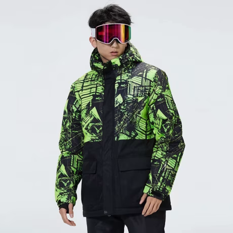 Custom Waterproof Fashion Print Winter Sport Men's ski jacket mens Snow wear Snowboard Jacket for men