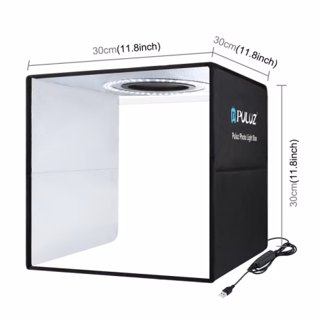 Drop Shipping PULUZ 30cm Folding Portable Ring Light Photo Lighting Studio Shooting Tent Box Kit with 6 Colors Backdrops