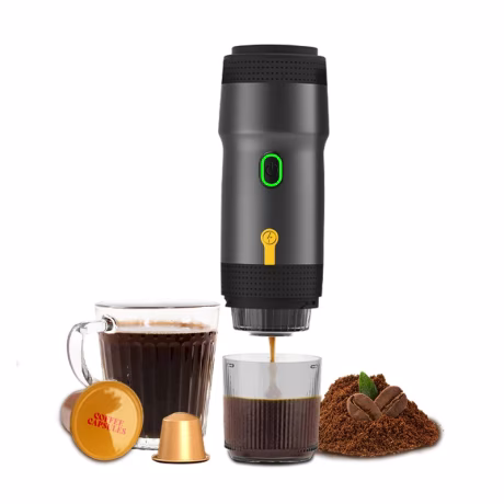 Factory Direct Supply Portable Espresso Coffee Maker with Self-Heating Compatible with NS Capsule &amp; Ground Coffee