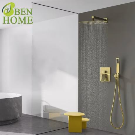 Fashion And Beautiful Golden Colors Antique Bathroom Set With Shower With Shower Tap Set Shower Set Thermostatic