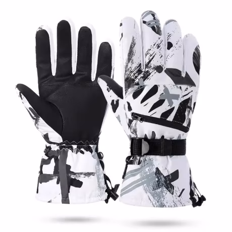 Fashion design thermal cycling snow sports warm custom winter unisex touch screen ski gloves