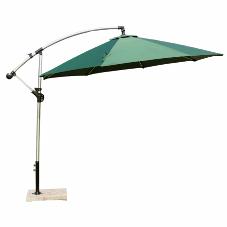 FEAMONT 9ft*9ft Luxury Straight Aluminum Hanging Offset Patio Umbrella Waterproof Banana Design with Pongee Fabric for Garden