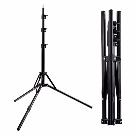 FOSOTO 1.8M Reflexion light stand solid portable selfie Photo Studio Photographic Lighting Fold Reserved Light Stand 1/4 Screw