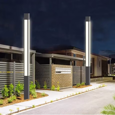 Garden Post Light Columnar Pillar Lamps Decor Square Pedestrian Zone Post Top Lantern Patio Landscape lighting