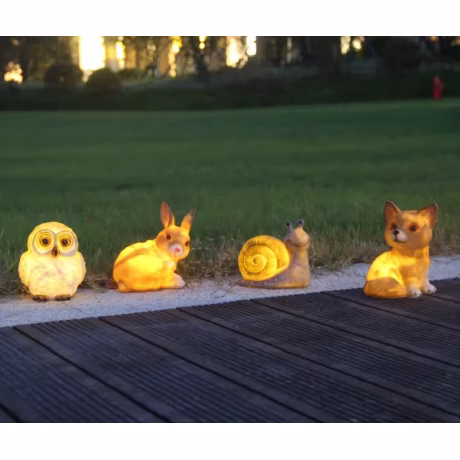 Garden Solar Lights Outdoor Decorative Resin Rabbit Solar LED Lights with Stake for Garden Lawn Pathway Yard Decorations