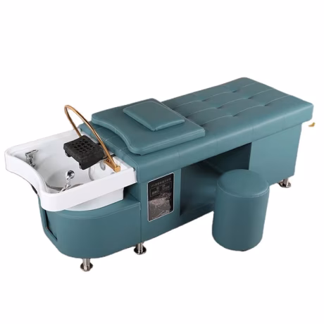 Hair Washing Thai Full Lying Popular Moxibustion Shampoo Chair Massage Bed with Chinese Herbal Medicine Stone Heating Function