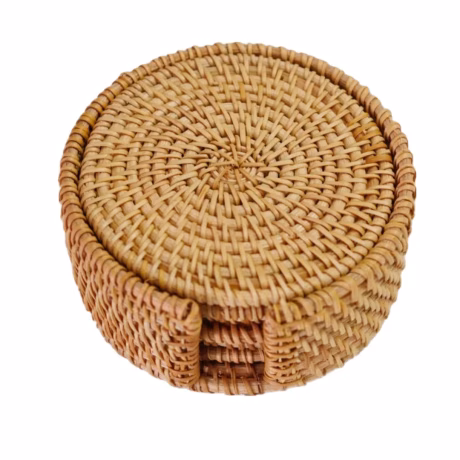 Handmade rattan placemats Woven Kitchen Placemats Heat Resistant Insulation Mats for Kitchen Dining Table
