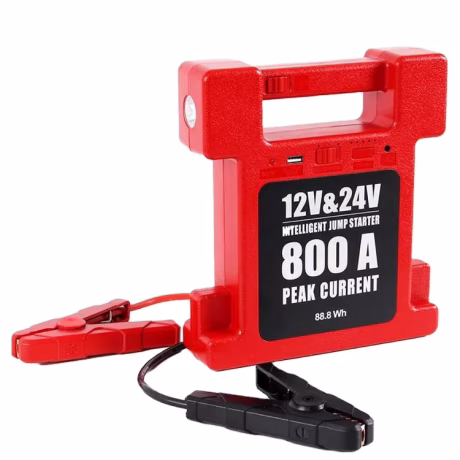 Handy 24000 mAh 12V/24V peak 800A emergency auto jump starter power bank battery ultra booster rescue tool kit