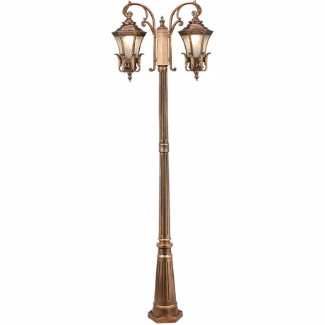 Hepu Decorative Antique Matched Aluminum Classic European style lamp pole pathway landscape outdoor garden lights
