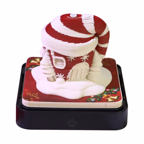 Hot Sale 2025 New Products 3D Memo Pad Christmas Tree With Light Notepad Tear Off Calendar Custom Christmas Gift Items For Kids