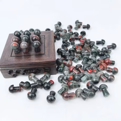 Hot Sale Natural Crystal Meditation Stone Dragon Blood Stone Mushroom For Diy Handmade