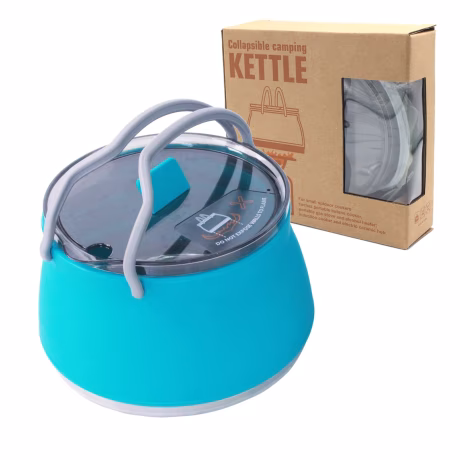 Hot Sale Outdoor Camping Folding Cooking Pot Portable Silicone Water Kettle