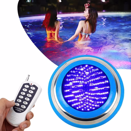 Hot selli12v full color Par56 RGB 18W underwater light ABS IP68 outdoor fountain wall mounted waterproof led swimming pool light