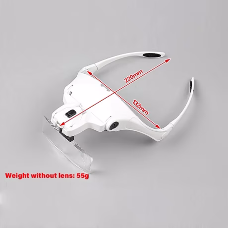 jewelry identification optical professional portable acrylic head-mounted folding facial jewelry dermatologist magnifying glass