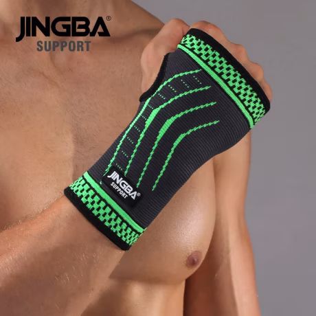 JINGBA MOQ 1 Fashion Sports Wrist support Nylon Elastic Warm Wrist Thumb Brace Boxing Hand Wraps Gardening Protection Outdoor
