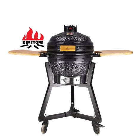 KIMSTONE wholesale outdoor ceramic kamado charcoal griller korean bbq komodo grill with table shelver for sale