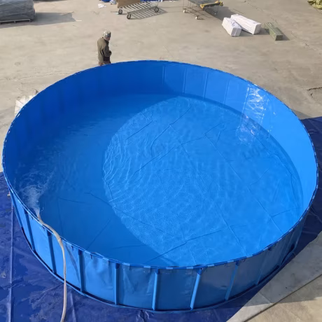 LVJU Factory Custom Folding Container Emergency Water Storage Bag PVC Fire Fighting Water Storage Tank