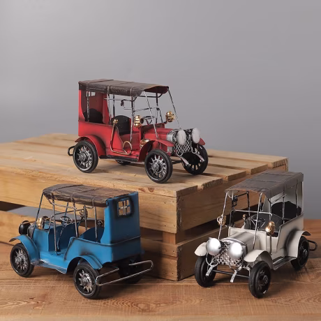 Modern metal crafts vintage home decor vintage car models decorative items living room decor Mini car handicrafts