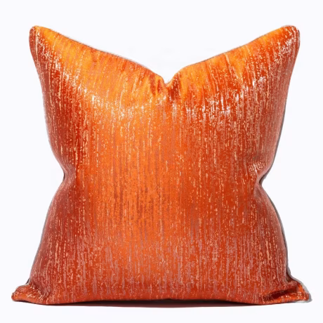 New Hot Sell 100 Polyester Jacquard Pillow Cover valentine Farmhouse Cushion Cover 45*45cm Vintage Orange Red Cush