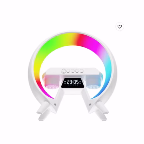 New Item Music BT Speaker Multifunctional 9 in 1 Wireless Charger For iphone 15 14 For Samsung RGB Night Light Time Alarm Clock