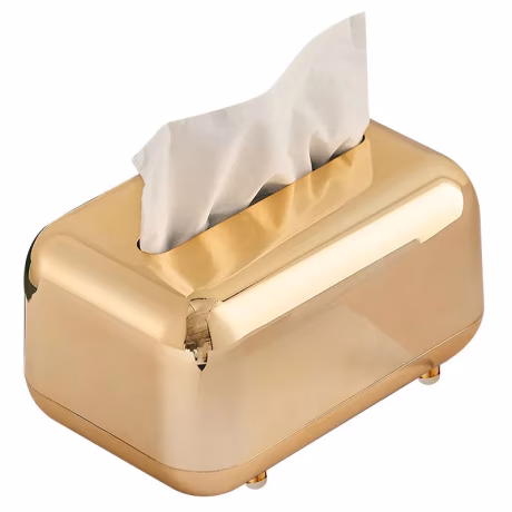 Nordic Home Decor Light Luxury Electroplating Tissue Box Home Decor Modern Abs Crafts Living Room Office Home Decorative Items