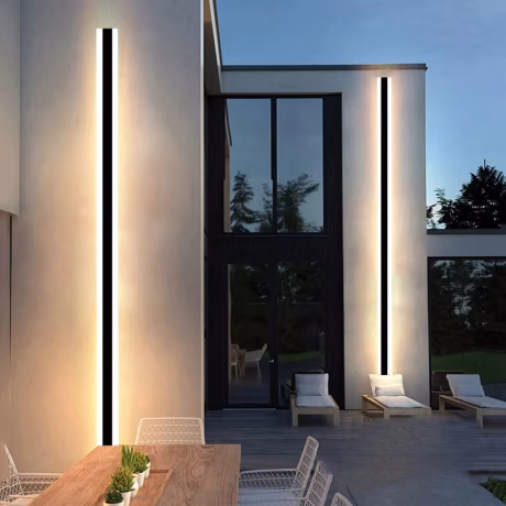 Nordic Linear Wall Light Waterproof Outdoor Porch Garden LED Wall Sconces Lighting Minimalist Long Strip Wall Lamps