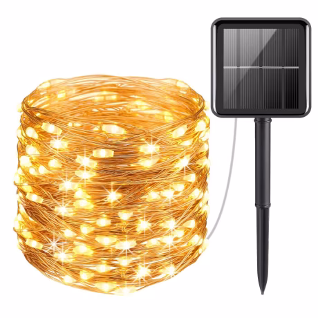 Outdoor waterproof 10m string 100 led 8 modes christmas halloween garden solar led string lights for holiday decoration