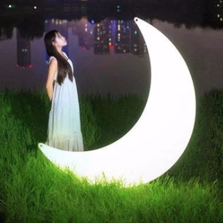 Patio Swing Moon Hanging Chair Swings Courtyard INS Lighting Furniture New Moon Crescent Toys Lighting Fixture