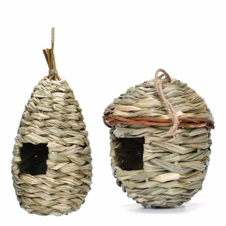 Popular spot straw birdhouse creative handmade birdcage natural landscape garden decoration ecological birdhouse warm supplies