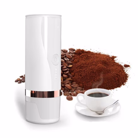 Portable electric espresso machine with 3-4 Min self-heating, 20 bar mini small at office or traveling multifunctional coffee ma